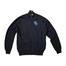 Hackett Men's Navy reversible wool cashmere Jumper XL  RRP£249