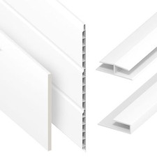 uPVC Roofline Soffit Hollow Cladding Board Sheet Tongue & Groove PVC 9mm Plastic