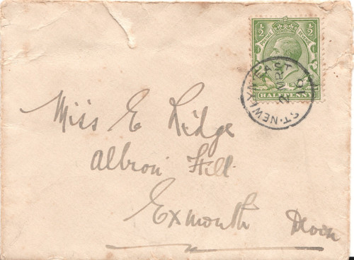 Kgv cover to miss - ½d.,