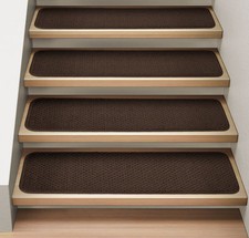 Set of 15 ATTACHABLE Carpet Stair Treads - Many Colors & Sizes