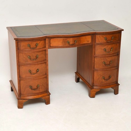 Antique mahogany leather top - mahogany,