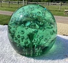 Large Victorian green glass
