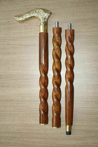 Handmade wooden walking stick - wooden,
