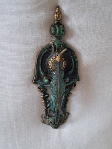 Brass knocker verdigris - brass, 5"