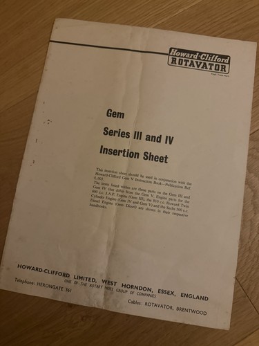 Howard gem manual - howard,