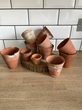 12 X Small Vintage Hand-Thrown