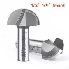 Core Box Router Bit Round Nose Cove Box Woodworking Cutter 1/2" 1/4" Shank New