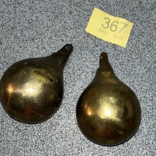 Pair Dutch Wall Clock Heavy Brass Weights (367) Zaandam