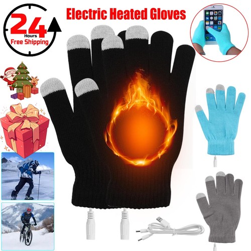 Winter electric heated gloves - winter,