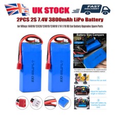2x 7.4V 3800mAh RC 2S LiPo