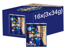 Smarties Milk Chocolate Tube Multipack 3 Pack (3 x 34g) x Case of 16