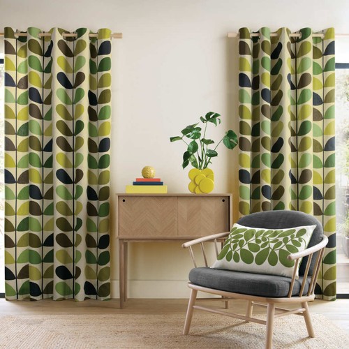 Multi stem curtains fern ochre - multi,