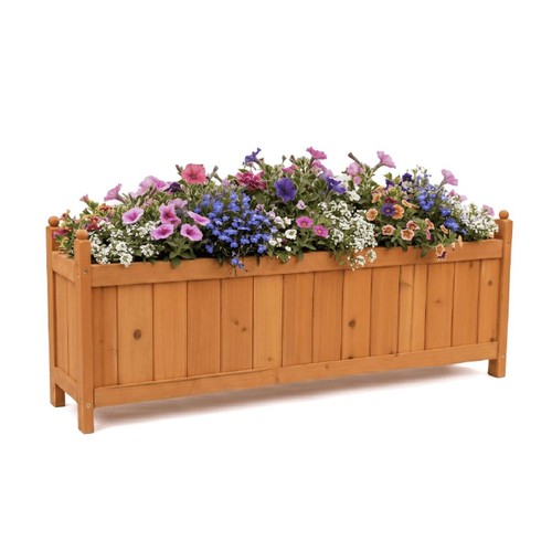 Wooden garden planter - garden,