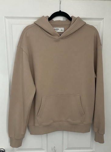 Hollister boxy fit beige hoody - hollister,