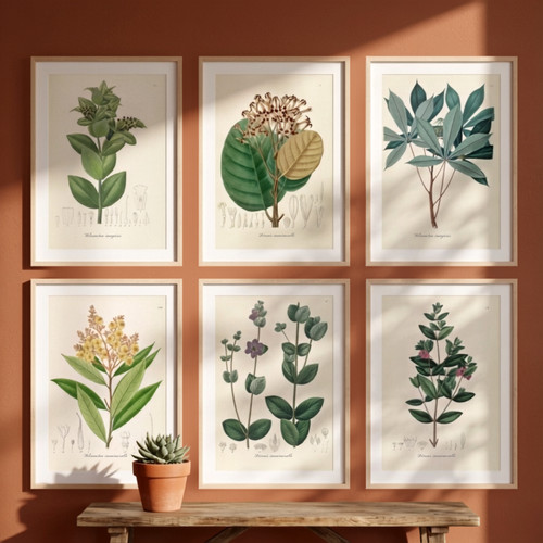Set vintage floral - of, 6