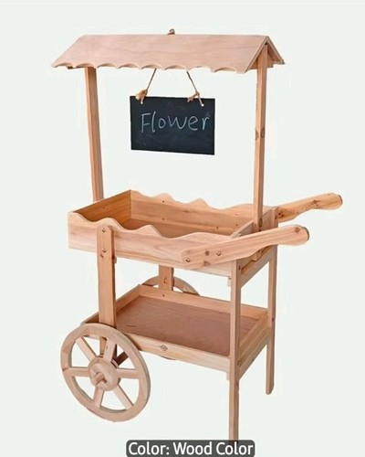 Brown wooden plant - plant, trolley