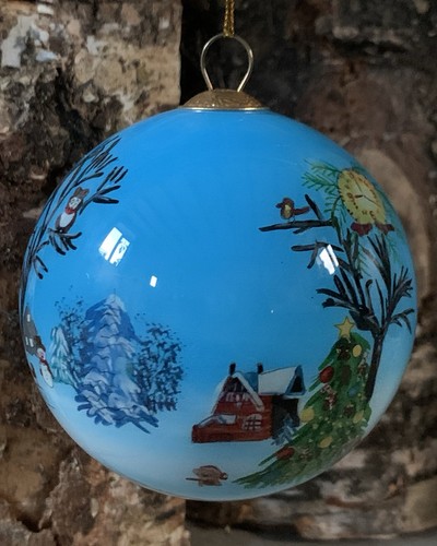 Hand painted glass - glass, christmas