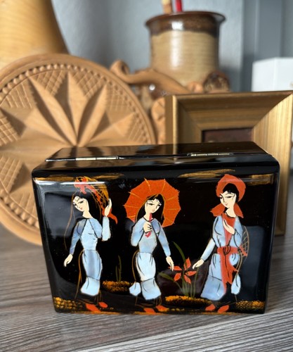 Black lacquer jewelry - jewelry, set