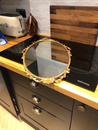 Large vintage oval gilt gold - vintage,