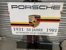 XL Metal Porsche Garage Sign