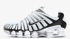 Nike Shox TL White Metallic Platinum Panda Black Men’s Size 10 AV3595-102