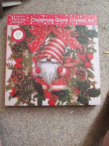Christmas gonk crystal art - christmas,