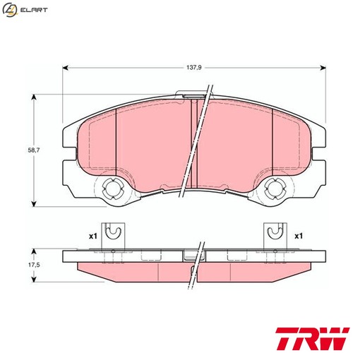 Brake pad set - set,