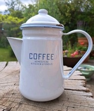 Vintage Enamel Coffee Pot