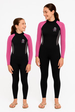 Girls Childs Teens Full Length Neoprene Wetsuit Surfing Swimming Sailing Pink
