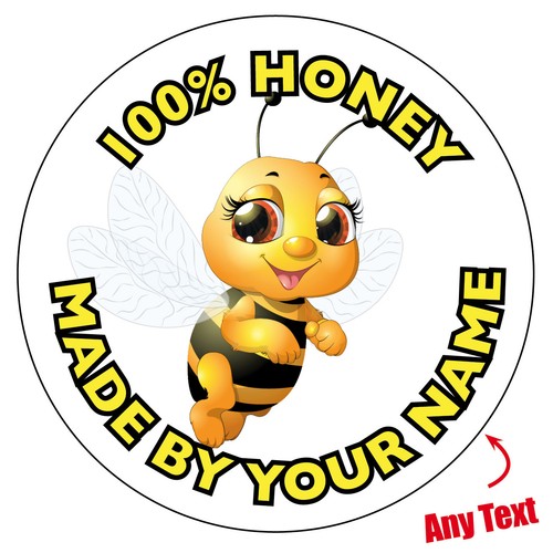 Personalised honey bee pot jar - personalised,