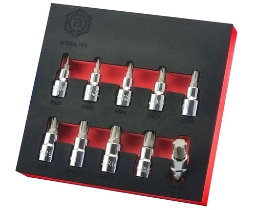 Ribe bit socket set drive - 3/8",