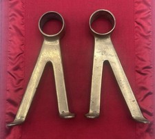 Pair Vintage Solid Brass Foot