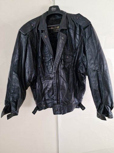Vintage leather bomber jacket - leather,