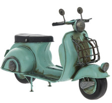 Blue Vespa Scooter Model Metal