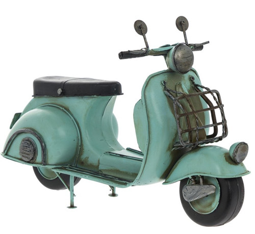 Blue vespa scooter - model, metal