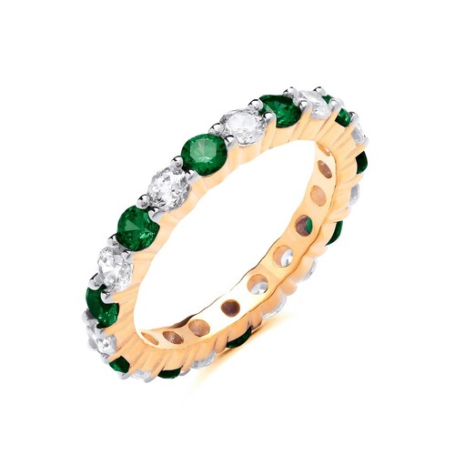 9ct gold silver simulated - gold, on