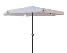Round Umbrella 3m Steel Structure with Crank White Bar Anti Wind