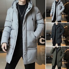 Mens Winter Hooded Long Jacket