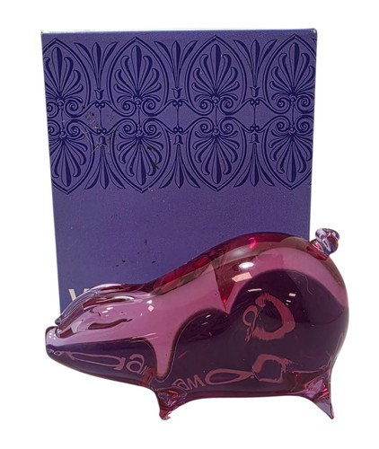 Wedgwood glass pig figurine - glass,