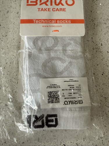 Briko cycling sock white 16cm - cycling,