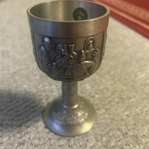 Vintage german pewter goblet - german,