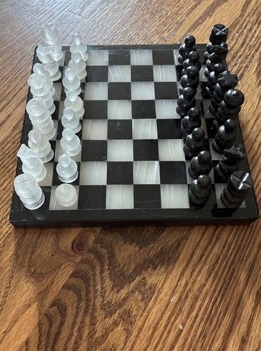 Stone marble chess checkers - chess, &