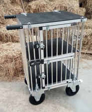 Titan Double Decker SMALL Aluminium Dog Show Trolley with 8" All Terrain Wheels