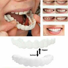 Snap On False Teeth Upper +