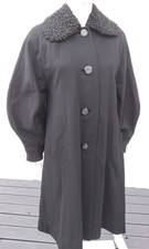 Vintage 40s 50s Black Wool