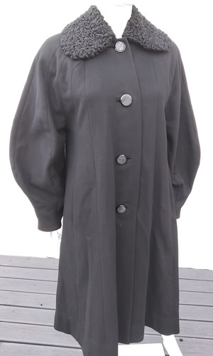 Vintage 40s 50s black wool - vintage,
