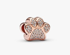 Pandora Rose Gold Paw print Charm S925 Met