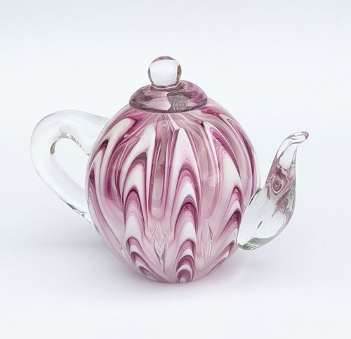 Hand blown art glass teapot - art,