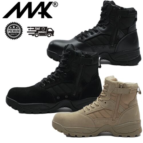 Leather combat boots military - boots,