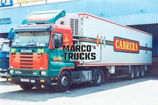 Truck photo Scania 143H 420 Refrigerated semitrailer Spain green CABRERA #a4ps